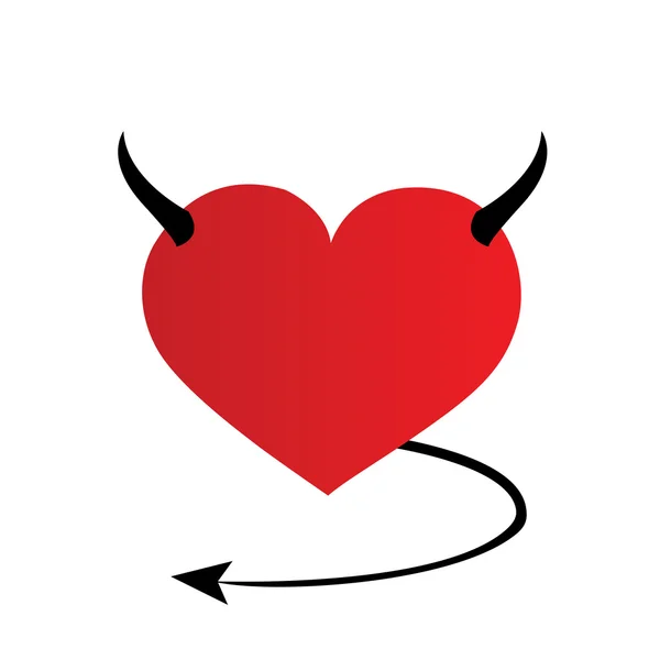 Djävulen hjärtat — Stock vektor