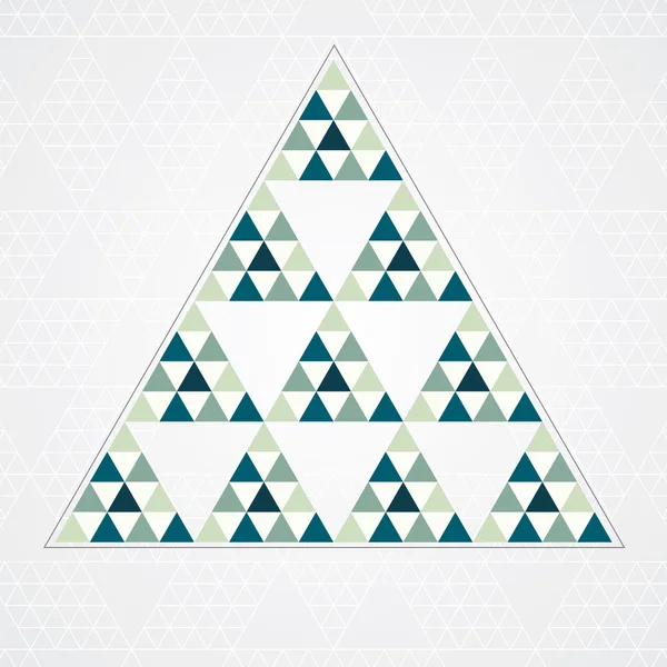 Triangle motif bleu — Image vectorielle