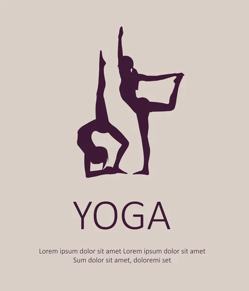 Yoga poster — Stock Vector