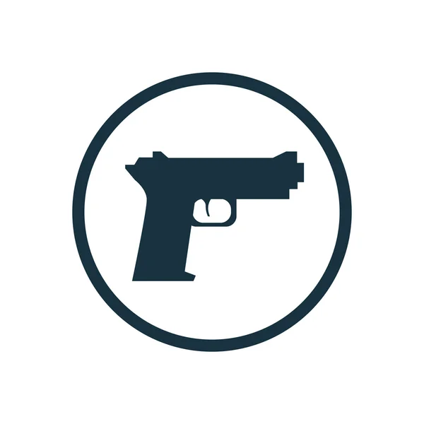 Gun ikonen — Stock vektor