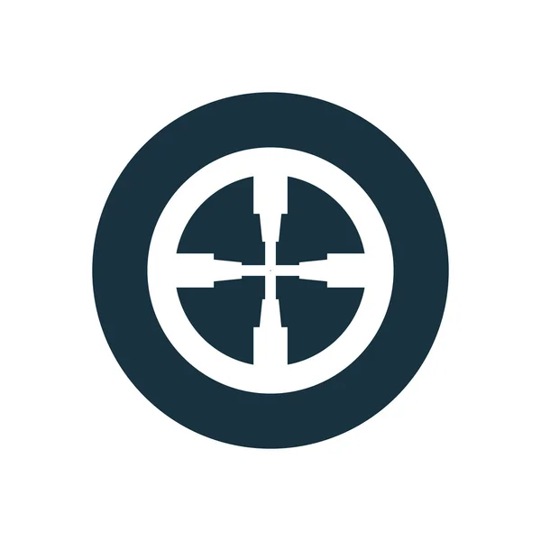 Optický zaměřovač ikona — Stockový vektor