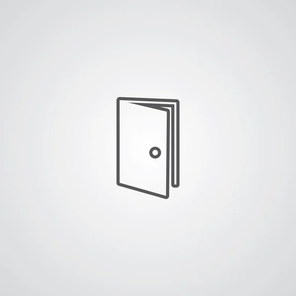 Πόρτα σύμβολο διάρθρωσης, σκούρο σε άσπρο φόντο, λογότυπο templat — Διανυσματικό Αρχείο