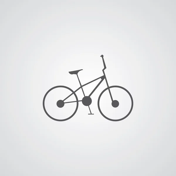 Bicicleta símbolo contorno, escuro no fundo branco, modelo de logotipo — Vetor de Stock
