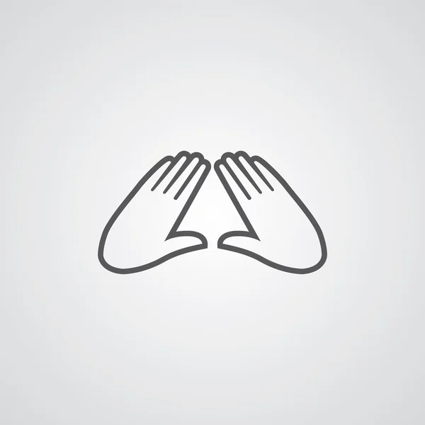 Símbolo de contorno de massagem, escuro no fundo branco, modelo de logotipo — Vetor de Stock