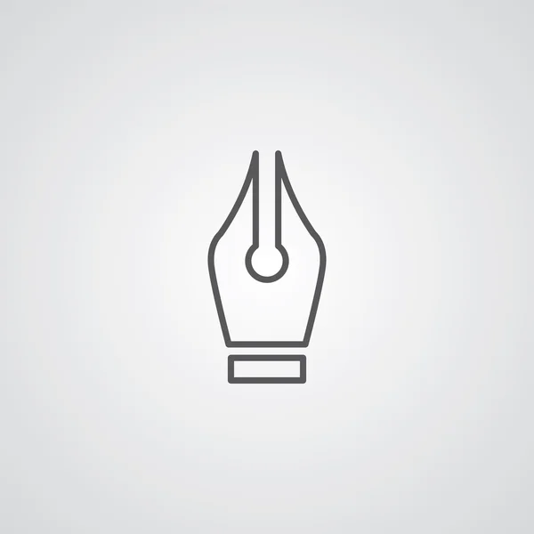Στυλό σύμβολο διάρθρωσης, σκούρο σε άσπρο φόντο, λογότυπο templat — Διανυσματικό Αρχείο