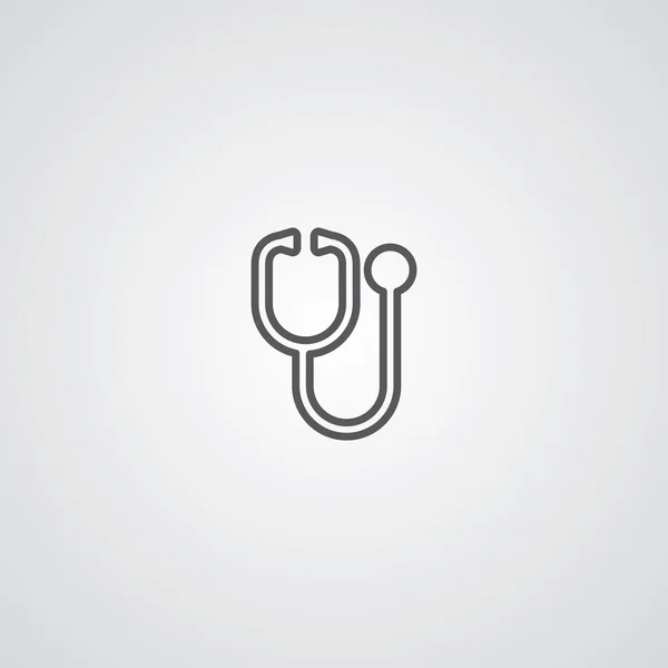 Símbolo médico esboço símbolo, escuro no fundo branco, logotipo te —  Vetores de Stock