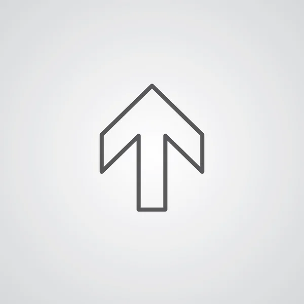 Arrow outline symbol, dark on white background, logo templat — Stock Vector