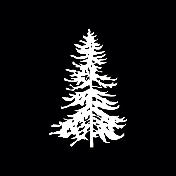 Coniferous trees silhouette — Stock Illustration Coniferous trees silhouette Stock Vector