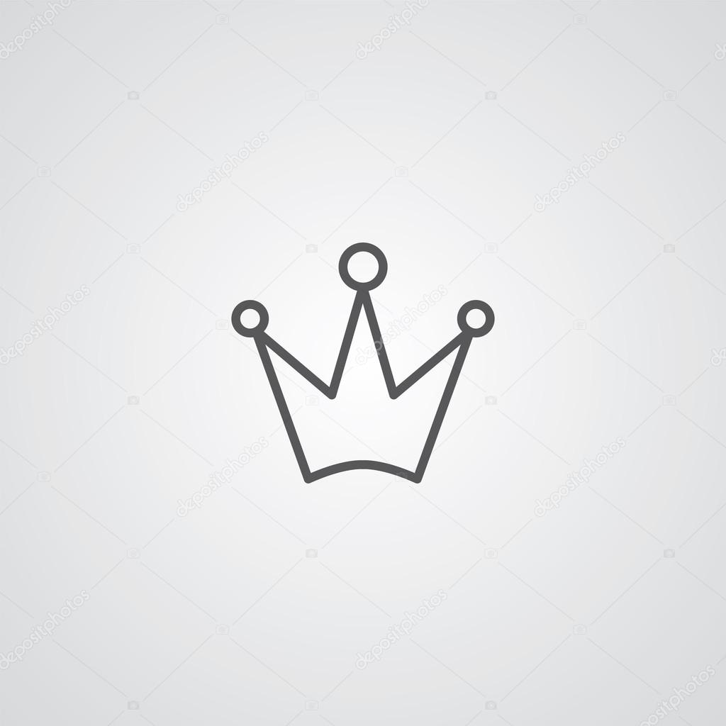 crown outline symbol dark on white background logo templat stock vector c rashad ashurov 66109325 https depositphotos com 66109325 stock illustration crown outline symbol dark on html