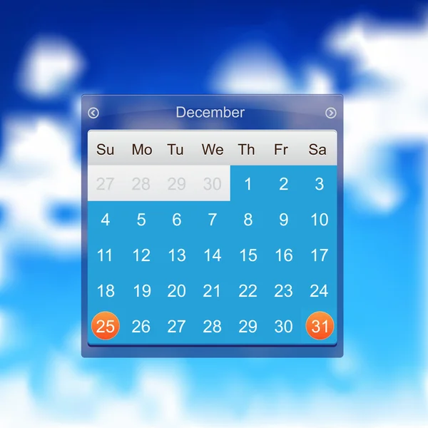 Kalender illustratie — Stockvector