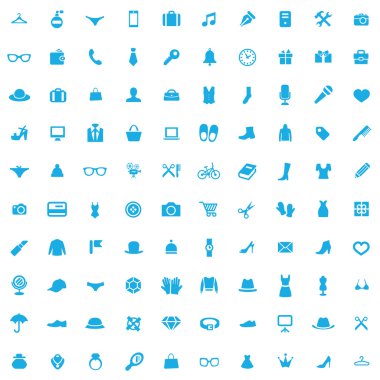 100 aksesuarları simgeler