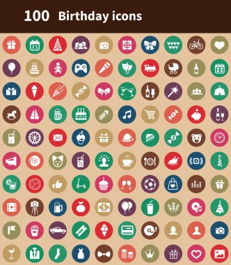 100 doğum günü simgesi