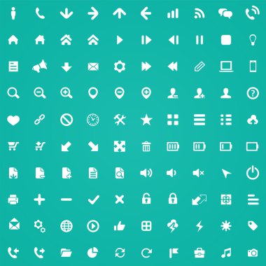 100 kullanıcı arabirimi anahat için Web ve mobil simgeler