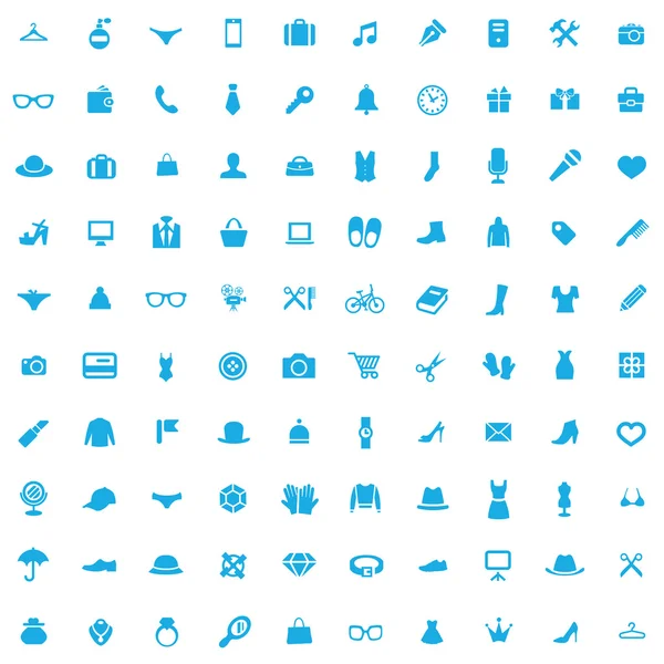 100 accessories icons — Stock Vector