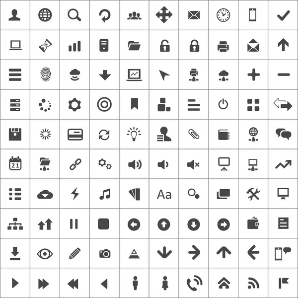 100 icônes app — Image vectorielle