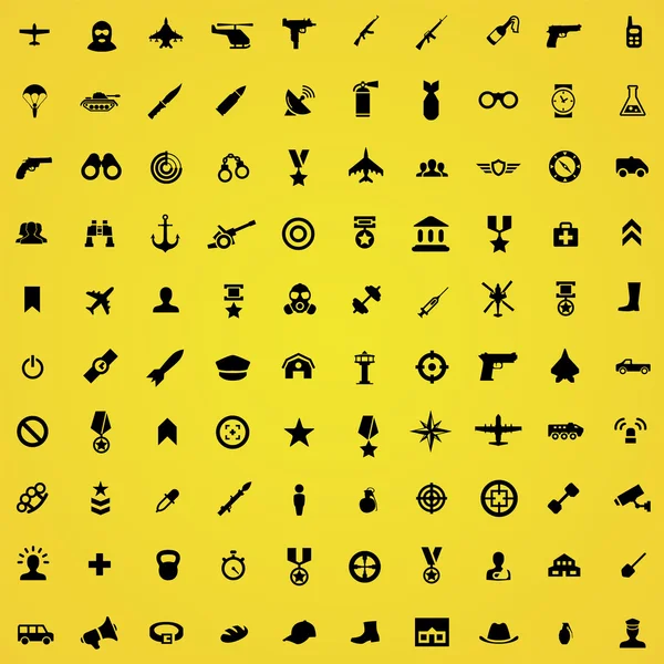 100 leger iconen — Stockvector