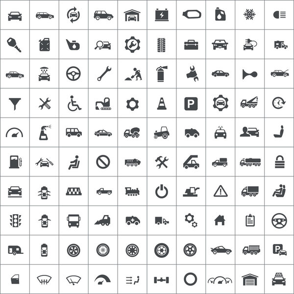 100 auto icons