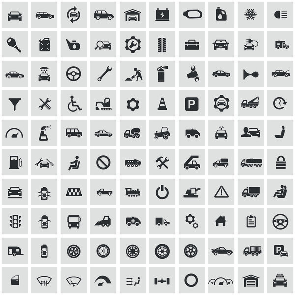 100 auto icons