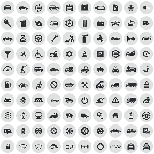 100 auto icons