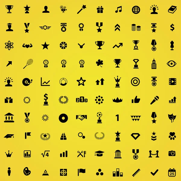 100 iconos de premio — Archivo Imágenes Vectoriales