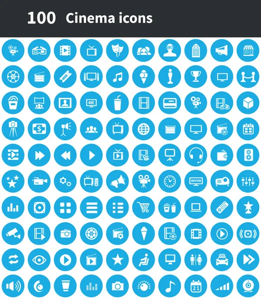 100 iconos de cine — Vector de stock
