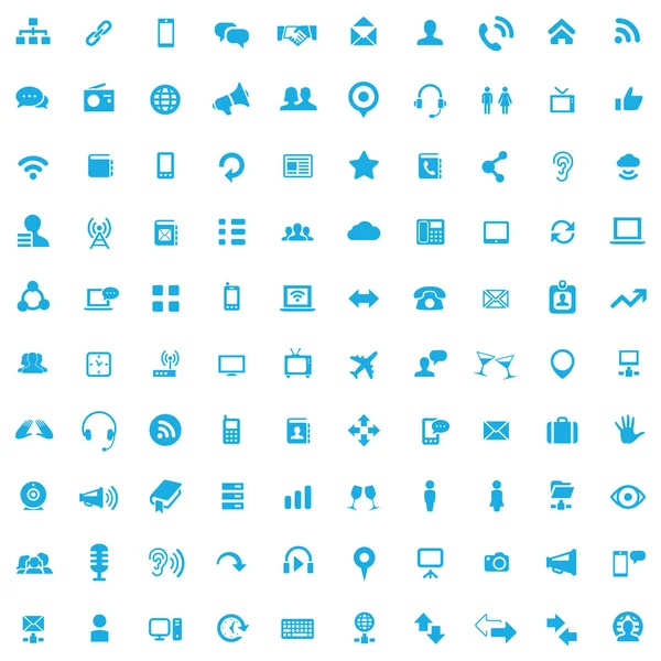 100 meddelande-ikoner — Stock vektor