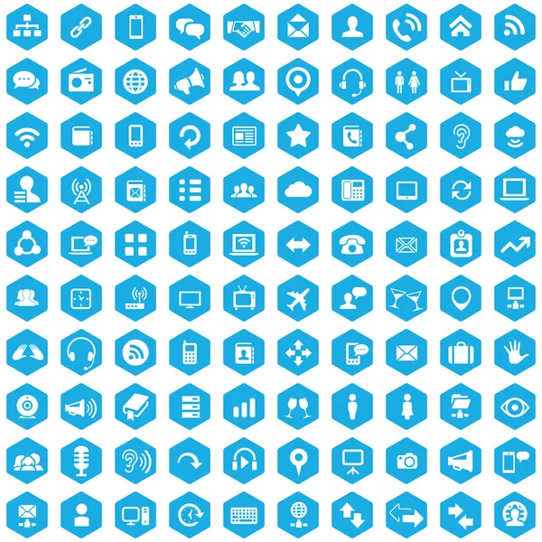 100 iconos de comunicación — Vector de stock