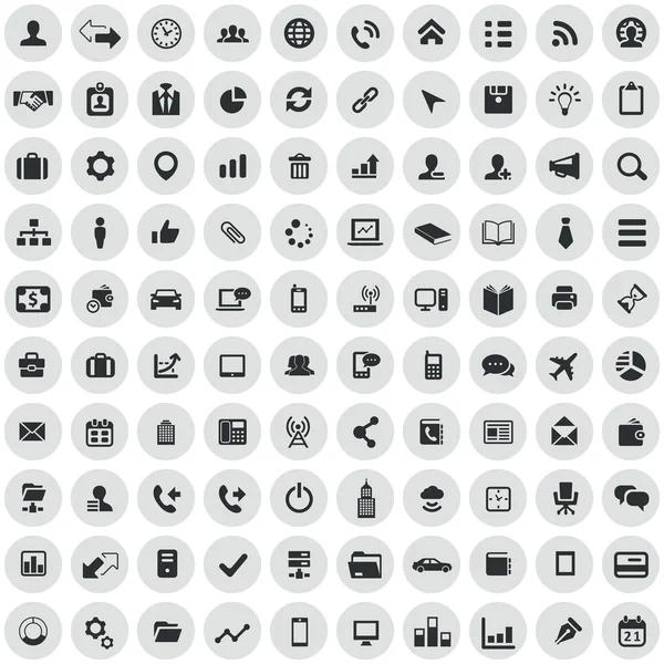 100 iconos corporativos — Archivo Imágenes Vectoriales