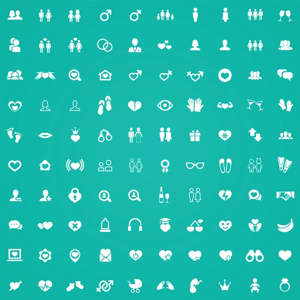 100 paar pictogram — Stockvector