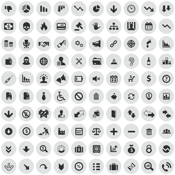 100 iconos de crisis — Vector de stock