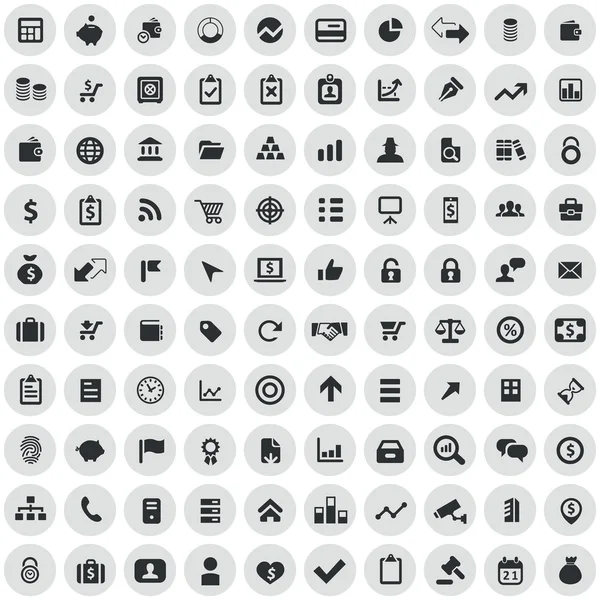 100 iconos financieros — Vector de stock