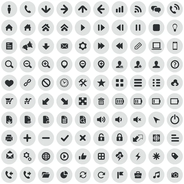 100 kullanıcı arabirimi anahat için Web ve mobil simgeler