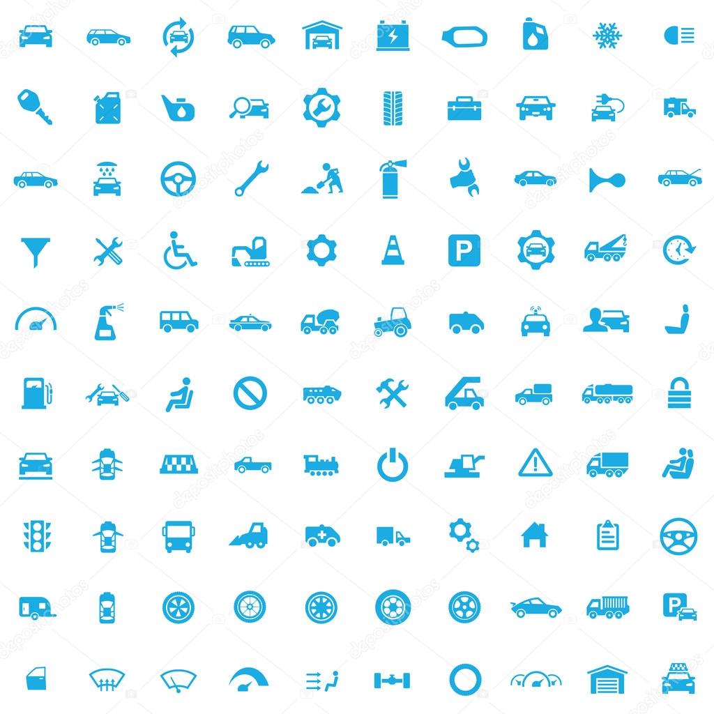 100 auto icons