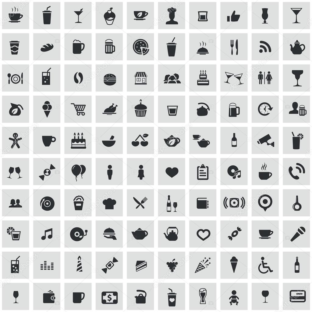 100 cafe icons