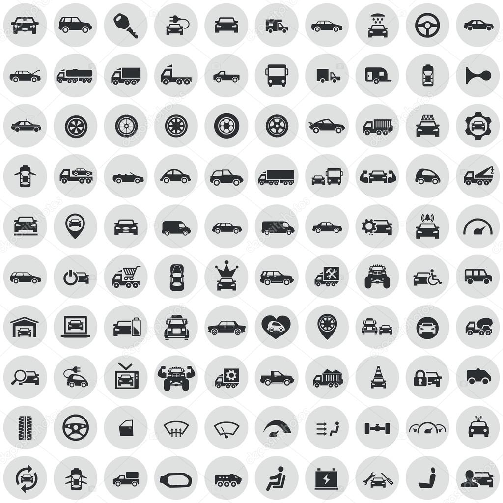 100 car icons