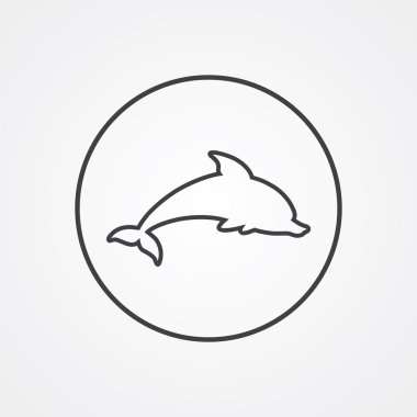 Yunus anahat simgesini, beyaz arka plan, logo templat koyu