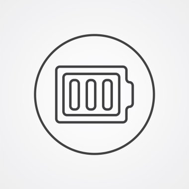 tam dolu pil anahat simgesini, beyaz arka plan, logo temp karanlık