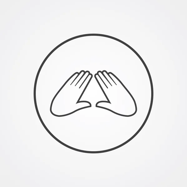 Symbole de contour de massage, sombre sur fond blanc, modèle de logo — Image vectorielle