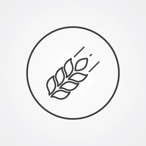 Símbolo de esquema de agricultura, oscuro sobre fondo blanco, logo templ — Vector de stock