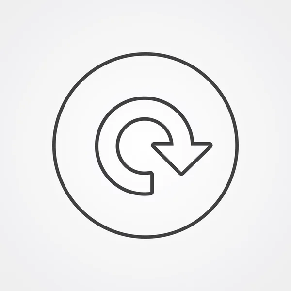 Reload outline symbol, dark on white background, logo templat — Stock Vector