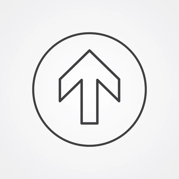 矢印のアウトライン記号、ロゴ templat 白い背景の上に暗い — ストックベクタ