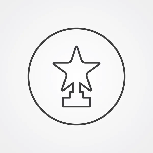 Símbolo de contorno de estrella, oscuro sobre fondo blanco, plantilla de logotipo — Archivo Imágenes Vectoriales