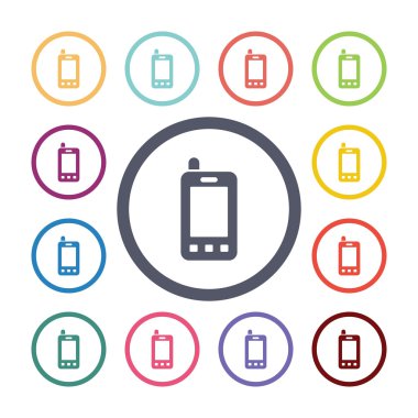 cep telefonu düz Icons set