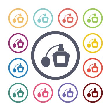 parfüm düz Icons set