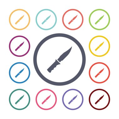 bıçak düz Icons set