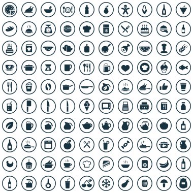 100 simgeleri pişirme