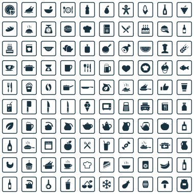 100 simgeleri pişirme