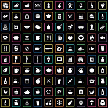 100 simgeleri pişirme