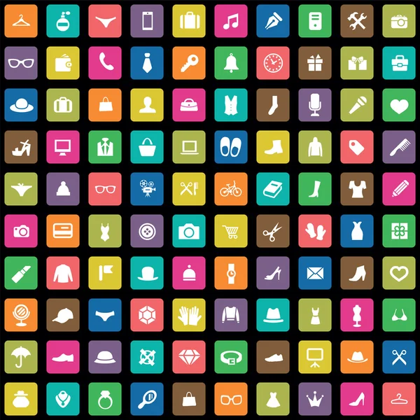 100 příslušenství ikona — Stockový vektor