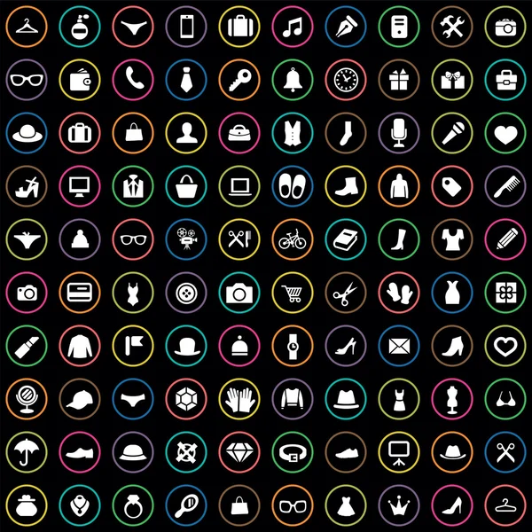 100 accessories icon — Stock Vector